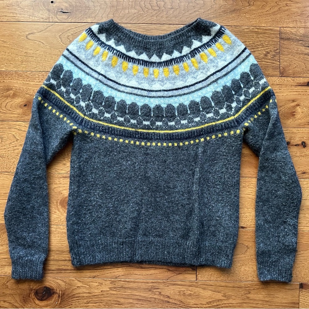 Women’s GAP Fair Isle Wool Mohair Blend Nordic Pattern Pullover Sweater Size S